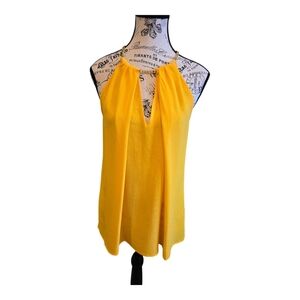 MICHAEL Michael Kors Yellow 🟡 Low Cut Chain Blouse